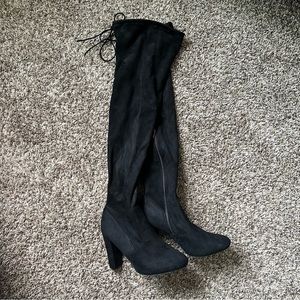 Thigh high women’s size 10 black suede boots